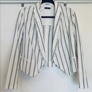 DREW Pinstripe Linen Blazer
